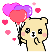 Sticker of cute and laid-back bear sticker #9867485