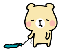 Sticker of cute and laid-back bear sticker #9867486
