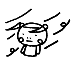 false eyelashes girl sticker #9867783