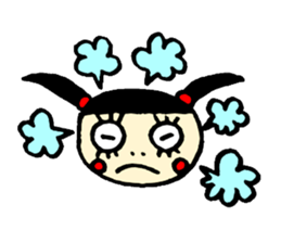 false eyelashes girl sticker #9867784