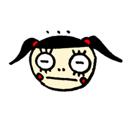 false eyelashes girl sticker #9867789