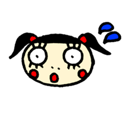 false eyelashes girl sticker #9867795