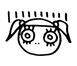 false eyelashes girl sticker #9867798