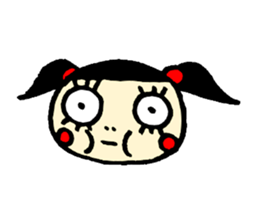 false eyelashes girl sticker #9867815