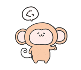 monkey mascot sticker #9869378