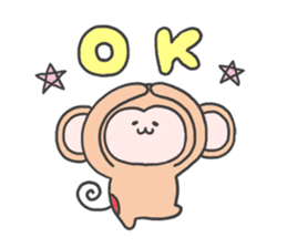 monkey mascot sticker #9869380
