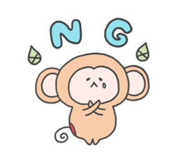 monkey mascot sticker #9869381