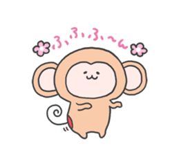 monkey mascot sticker #9869386