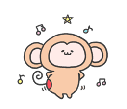 monkey mascot sticker #9869387