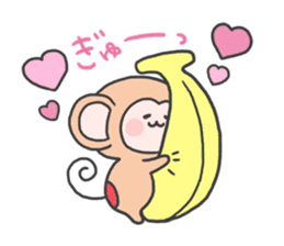 monkey mascot sticker #9869390