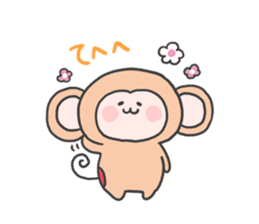 monkey mascot sticker #9869391