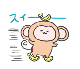 monkey mascot sticker #9869396