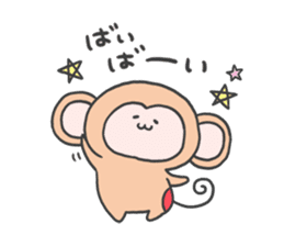 monkey mascot sticker #9869414