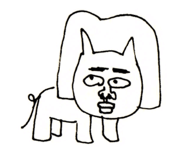 an ugly lady dog sticker #9870096