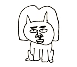 an ugly lady dog sticker #9870098