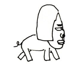 an ugly lady dog sticker #9870099