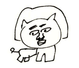 an ugly lady dog sticker #9870104