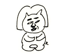 an ugly lady dog sticker #9870117