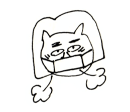 an ugly lady dog sticker #9870130