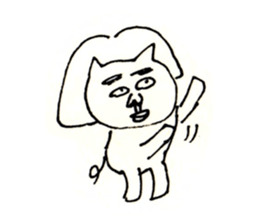 an ugly lady dog sticker #9870131