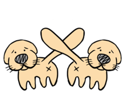 Anime Style Retriever Dogs sticker #9870499