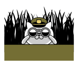 Military cat 2 sticker #9870896
