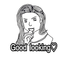 Women stickers  -English ver.- sticker #9871928