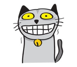 Grayscale Cat sticker #9872072