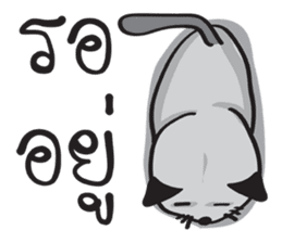 Grayscale Cat sticker #9872076