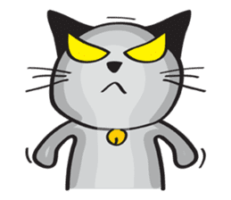 Grayscale Cat sticker #9872081