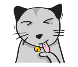 Grayscale Cat sticker #9872092