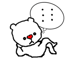 Heart white bear sticker #9872425
