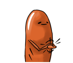 Now Wiener sausage stamp. sticker #9872620