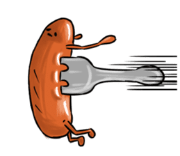 Now Wiener sausage stamp. sticker #9872634