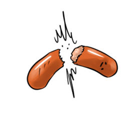 Now Wiener sausage stamp. sticker #9872635