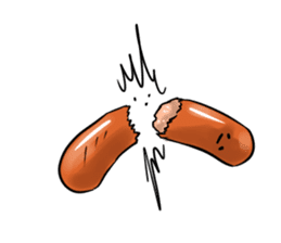Now Wiener sausage stamp. sticker #9872635