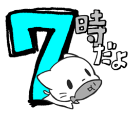 Cat Clock sticker #9873358