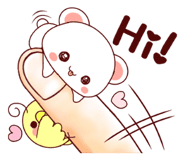 Fluffy Bear Shout the love! sticker #9873539