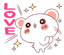 Fluffy Bear Shout the love! sticker #9873547