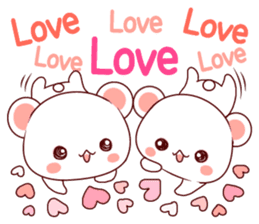 Fluffy Bear Shout the love! sticker #9873559