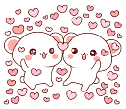 Fluffy Bear Shout the love! sticker #9873562