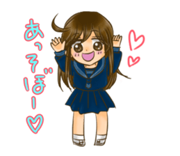 Japanese junior high school girls sticker #9873822