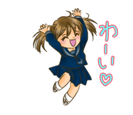 Japanese junior high school girls sticker #9873823