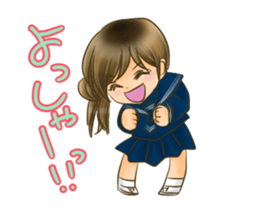 Japanese junior high school girls sticker #9873824