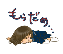 Japanese junior high school girls sticker #9873827