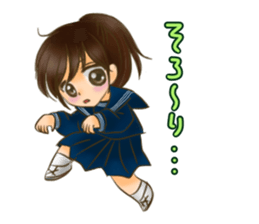 Japanese junior high school girls sticker #9873829