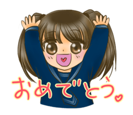 Japanese junior high school girls sticker #9873845