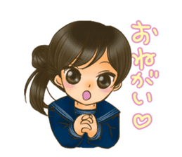 Japanese junior high school girls sticker #9873846