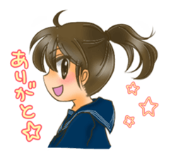 Japanese junior high school girls sticker #9873847