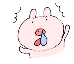 This pig has hay fever. sticker #9875768